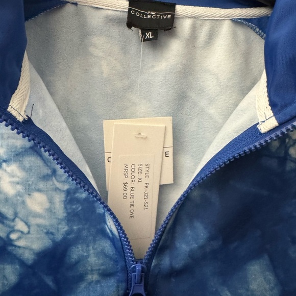 Blue Tie-Dye Quarter-Zip Pullover - Picture 3 of 5